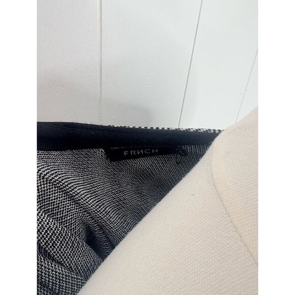 Frnch Herringbone Swing Top Size M/L Black White 3/4 Sleeve - Picture 8 of 8